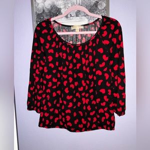 MICHAEL MICHAEL KORS HEART PRINT TOP PRELOVED